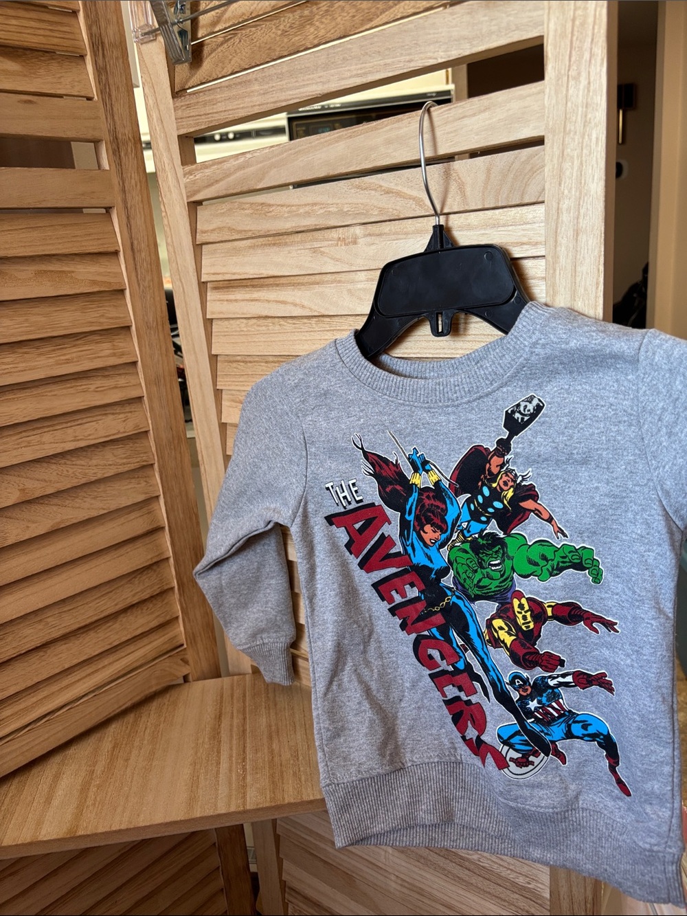 Boys Marvel Grey Sweatshirt with Colorful Avengers Graphic 4
